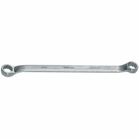 WILLIAMS Box End Wrench, 12-Point, 3/8 x 7/16 Inch Opening, Offset JHW7723